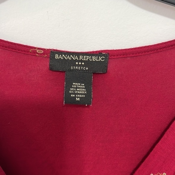 BANANA Republic Long Sleeve V Neck Top Size Medium - Picture 4 of 8